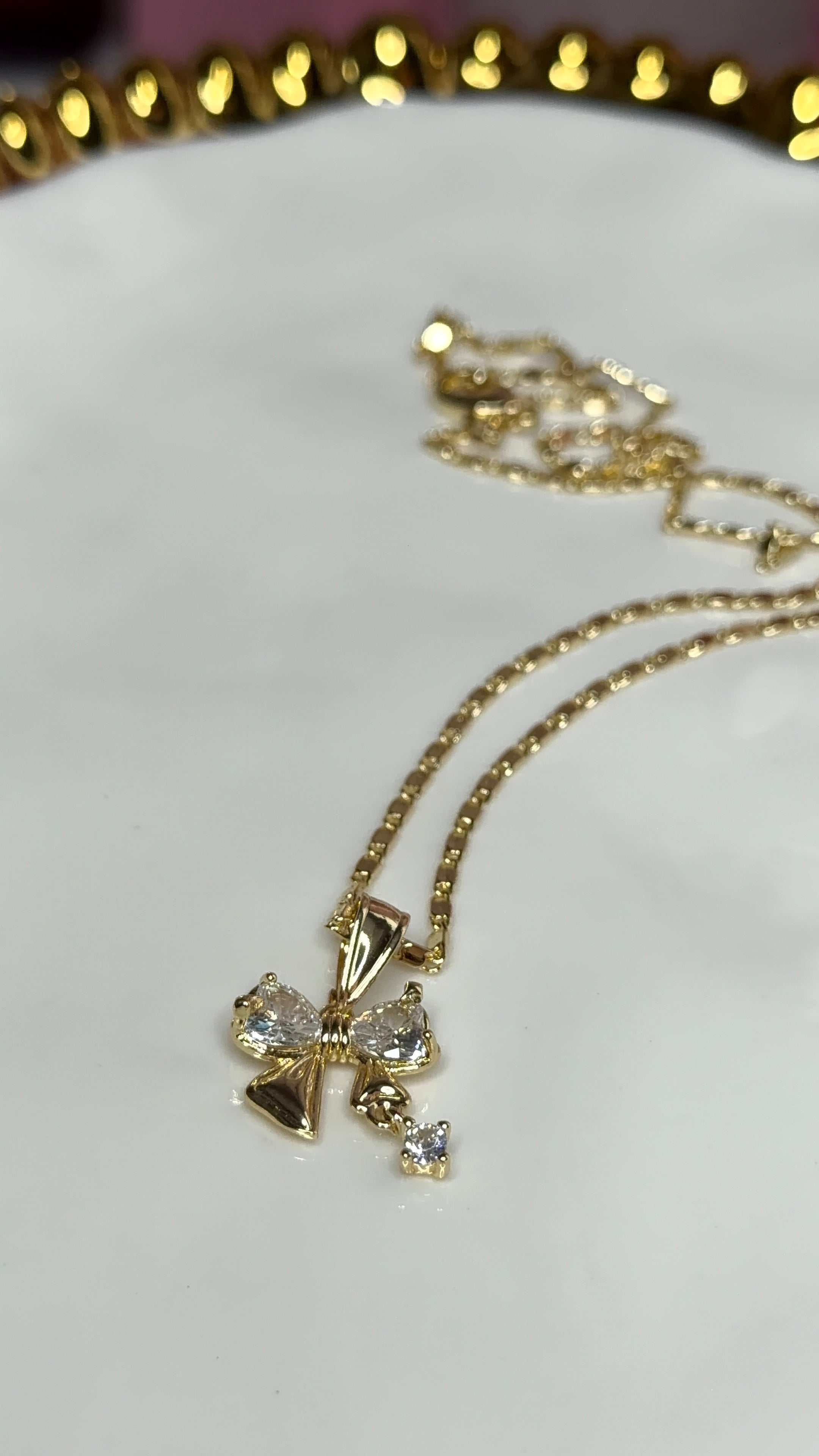 Belle Éclat Gold-Filled Bow Jewelry Set