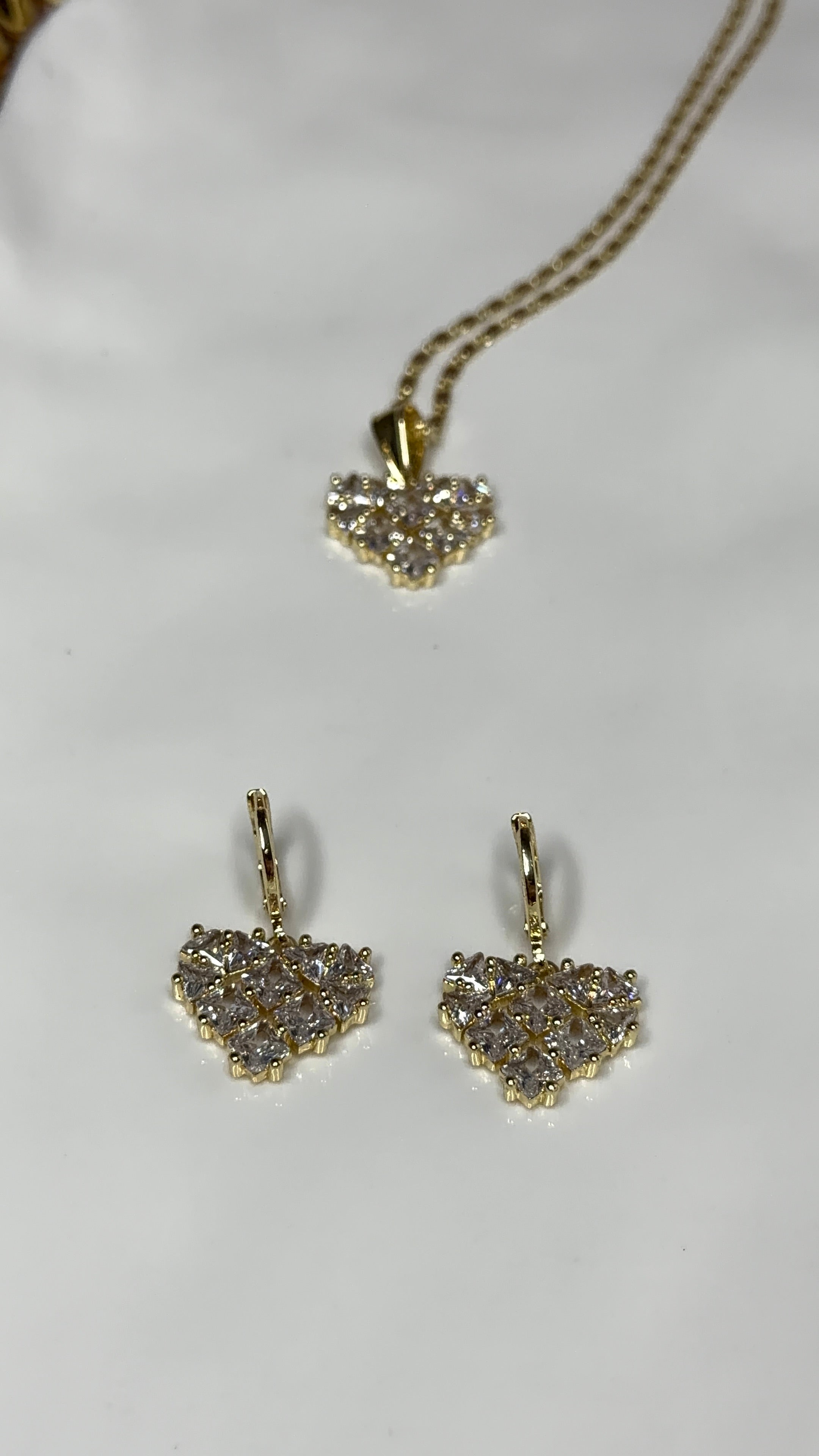 Lumière Heart Gold-Filled Jewelry Set